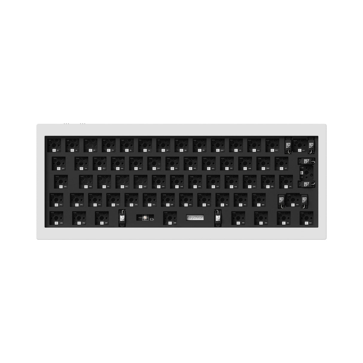 Keychron Q4 Pro QMK/VIA wireless custom mechanical keyboard 60 percent layout full aluminum white frame for Mac WIndows Linux with RGB backlight and hot-swappable barebone ISO