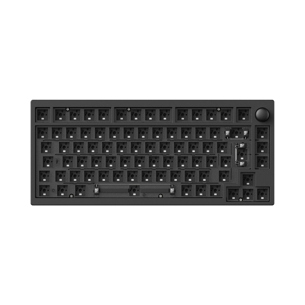 Lemokey P1 Pro QMK/VIA Wireless Custom Gaming Keyboard 75 Percent Layout Aluminum Carbon Black ISO Barebone for Windows Mac Linux