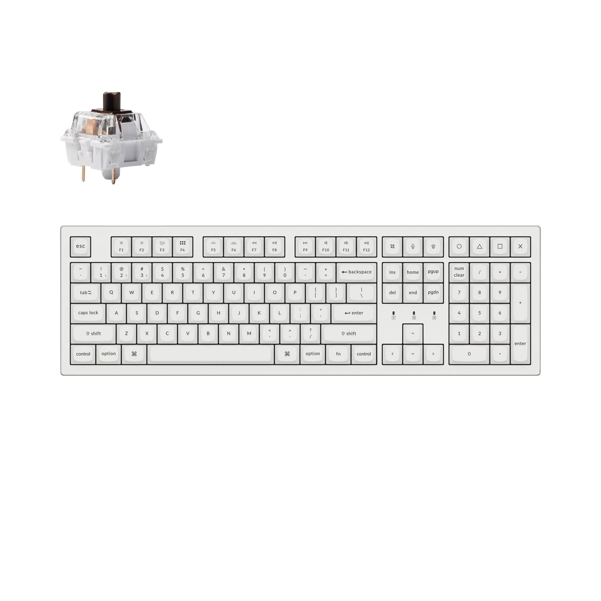 Keychron K10 Pro QMK VIA Wireless Custom Mechanical Keyboard Full Size for Mac Windows Linux hot-swappable with MX Switch K pro switch brown